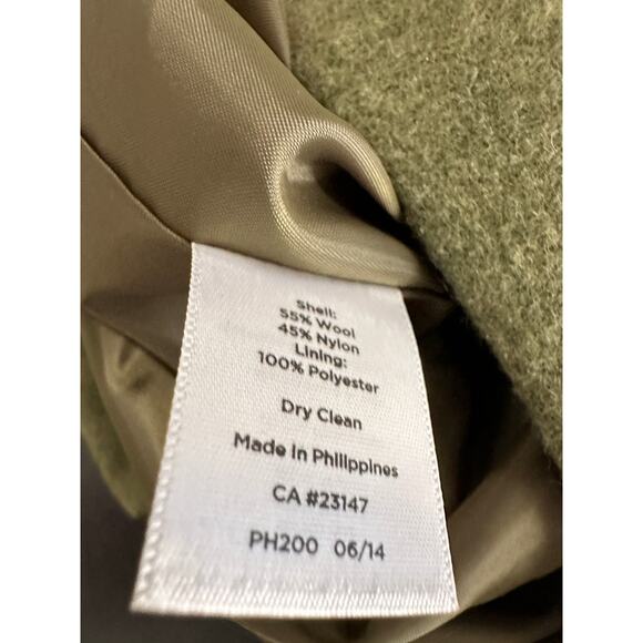 Talbots Green Wool Blend Back Zip Mini Skirt Women's Size 2 Petite 2P - Picture 6 of 8